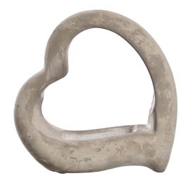 OPEN HEART 19X19X7CM GREY
