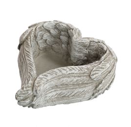 HEART PLANTER 12.5X14X5.5CM GREY