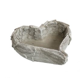 HEART PLANTER 18X18X6.5CM GREY