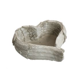 HEART PLANTER 21X21X8CM GREY
