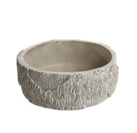 ROUND PLANTER 20X20X7,5CM GREY
