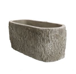 OVAL PLANTER 25X11X11CM GREY