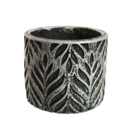 ROUND POT 8,5X8,5X7CM GREY