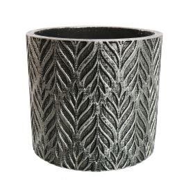 ROUND POT 15X15X13,5CM GREY