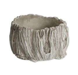 CEMENT TRUNK PLANTER 17X17X10CM GREY