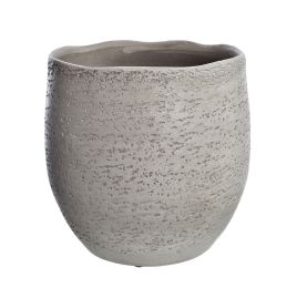 ROUND POT DIA 27 H 28 CM LIGHT GREY