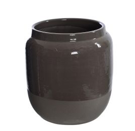 ROUND POT DIA 24 H 24 CM TAUPE