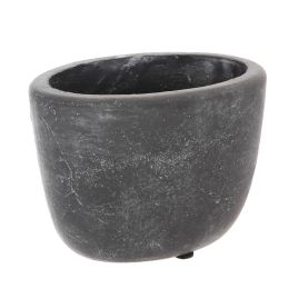 OVAL PLANTER 14.5 X 10 H 10.5CM ANTRACITE