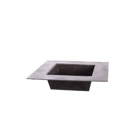 PLASTIC SQUARE PLANTER 25 X 25 H 5CM ANTRACITE