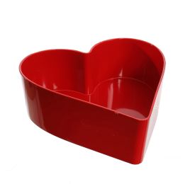 PLASTIC HEART PLANTER 22X20X7,5CM RED