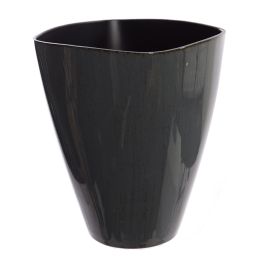 PLASTIC ROUND POT DIA 13 H 16.5CM BLUE