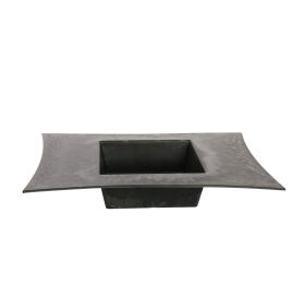 PLASTIC SQUARE PLANTER 30,5X22X5CM ANTRACITE