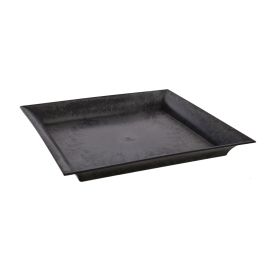 PLASTIC SQUARE PLATE 26 X 26CM ANTRACITE