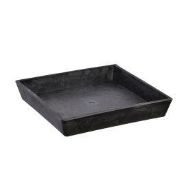 PLASTIC SQUARE PLATE 12 X 12CM ANTRACITE