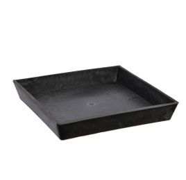 PLASTIC SQUARE PLATE 14.5 X 14.5CM ANTRACITE