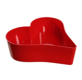 PLASTIC HEART PLANTER 29X27X8CM RED