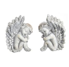 SITTING ANGEL 9CM GREY