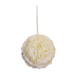 ROSE BALL DIA 16 CM CREAM