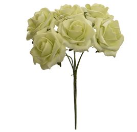 FOAM MEDIUM ROSE BUNDLE X 6 GREEN