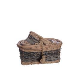 RECTANGLE BASKET SET/3 GREY