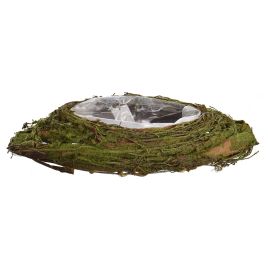 RATTAN PLANTER DIAMOND SHAPE 16CM GREEN