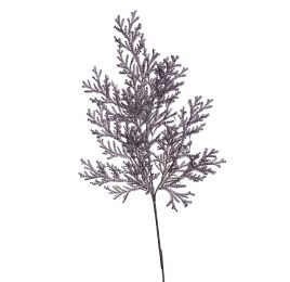 GLITTER FERN SPRAY 78CM PURPLE