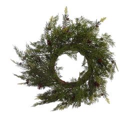 CEDAR/PINE WREATH 60CM GREEN