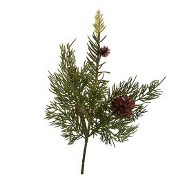 CEDAR/PINE/CONE SPRAY 32CM GREEN