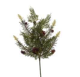 CEDAR/PINE/CONE SPRAY 43CM GREEN