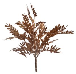 GLITTER FERN BUSH X6 48CM GOLD