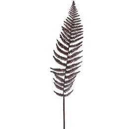 LARGE GLITTER FLOCKED FERN 102CM COPPER