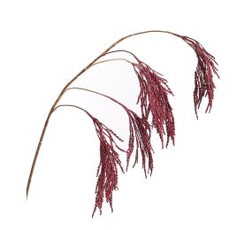 RICE SPRAY X5 GOLD STEM 105CM BURGUNDY