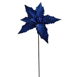 SMALL POINSETTIA 65CM BLUE