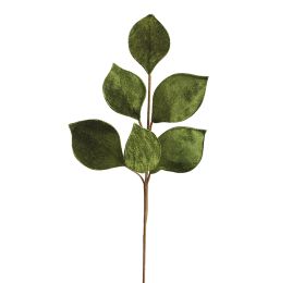 VELVET LEAVES SPRAY 67CM GREEN