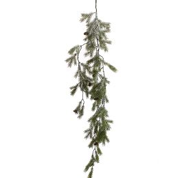 HANGING PINE VINE W/SNOW 120CM GREEN