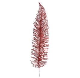 GLITTER FERN LEAF 50CM RED