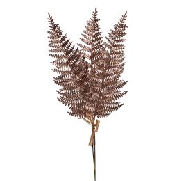 MEDIUM METALLIC FERN (3 pcs) 28CM CHAMPAGNE