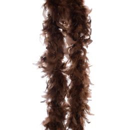 FEATHER BOA 184 CM (40 GR) DARK BROWN