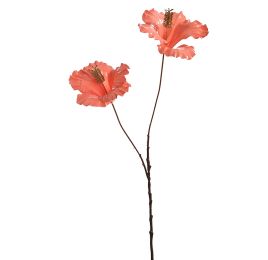 HIBISCUS X2 60CM SALMON