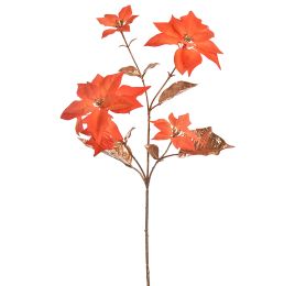 POINSETTIA SPRAY 65CM ORANGE