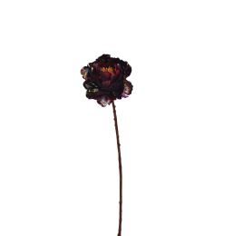PEONY SHINY 62CM BURGUNDY