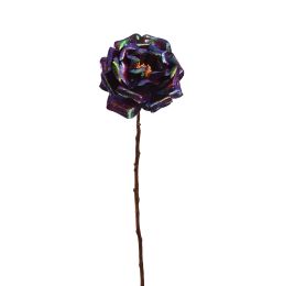 ROSE SHINY 62CM BURGUNDY