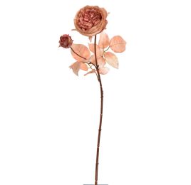 ROSE SPRAY 65CM ROSE PEACH