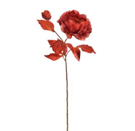 PEONY SPRAY 80CM GOLD ORANGE