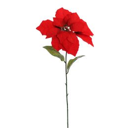 LARGE POINSETTIA 62CM RED