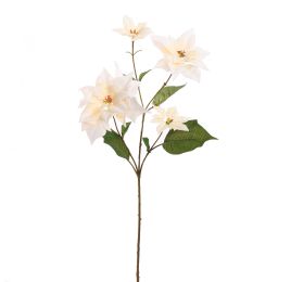 POINSETTIA SPRAY 65CM CREAM