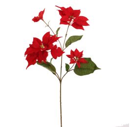 POINSETTIA SPRAY 65CM RED