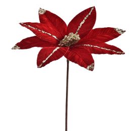 POINSETTIA GLITTER H50 D27CM RED
