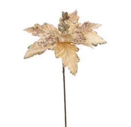 POINSETTIA D28CM H40CM BEIGE