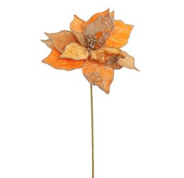 LUXUS POINSETTIA D26CM H50CM ORANGE